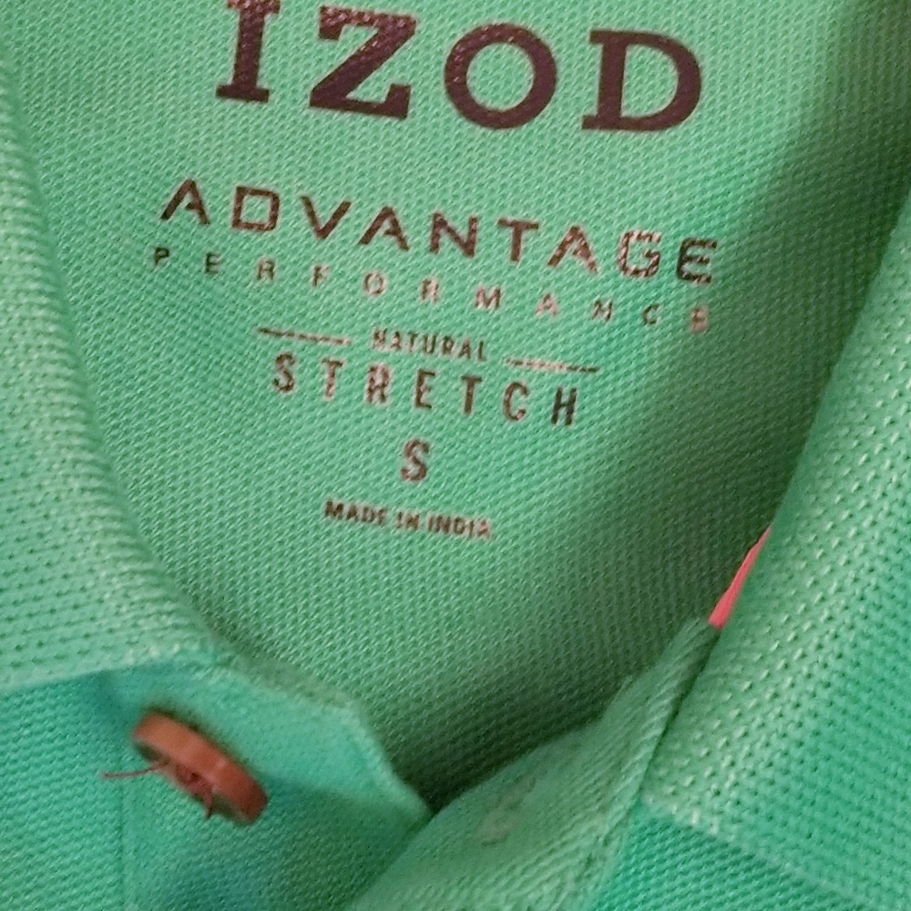 Izod GREEN Polo Shirt Size Small Sport Flex - Picture 6 of 7